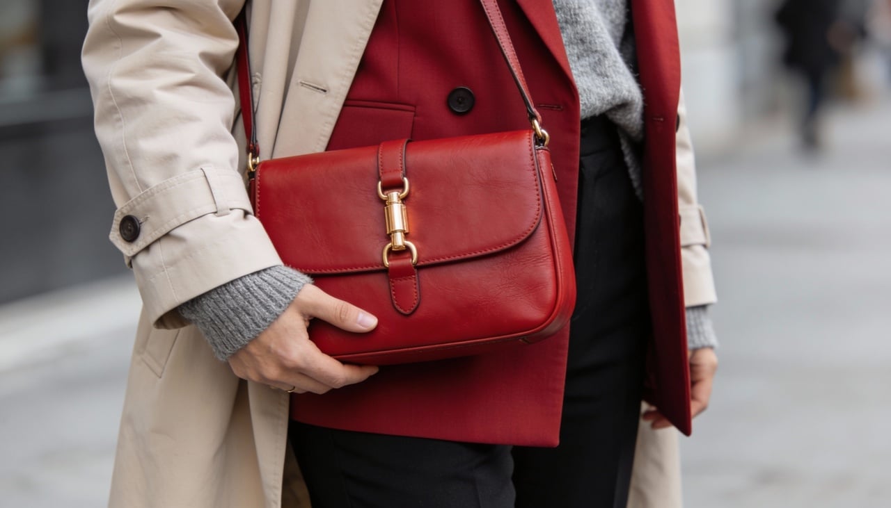 No campo da psicologia das cores, o vermelho no look costuma ser associado a estímulo, ação e vitalidade