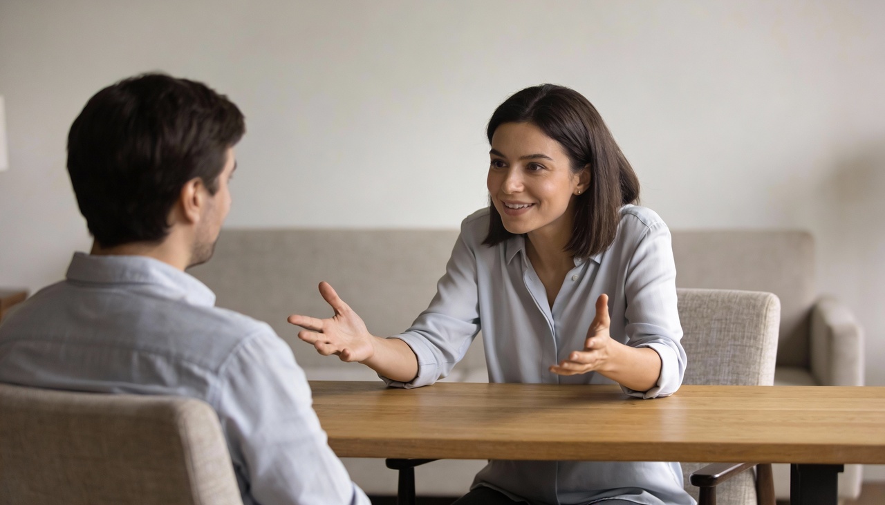 O indivíduo utiliza frases de validação para reconhecer o sentimento do outro sem necessariamente concordar com os argumentos apresentados