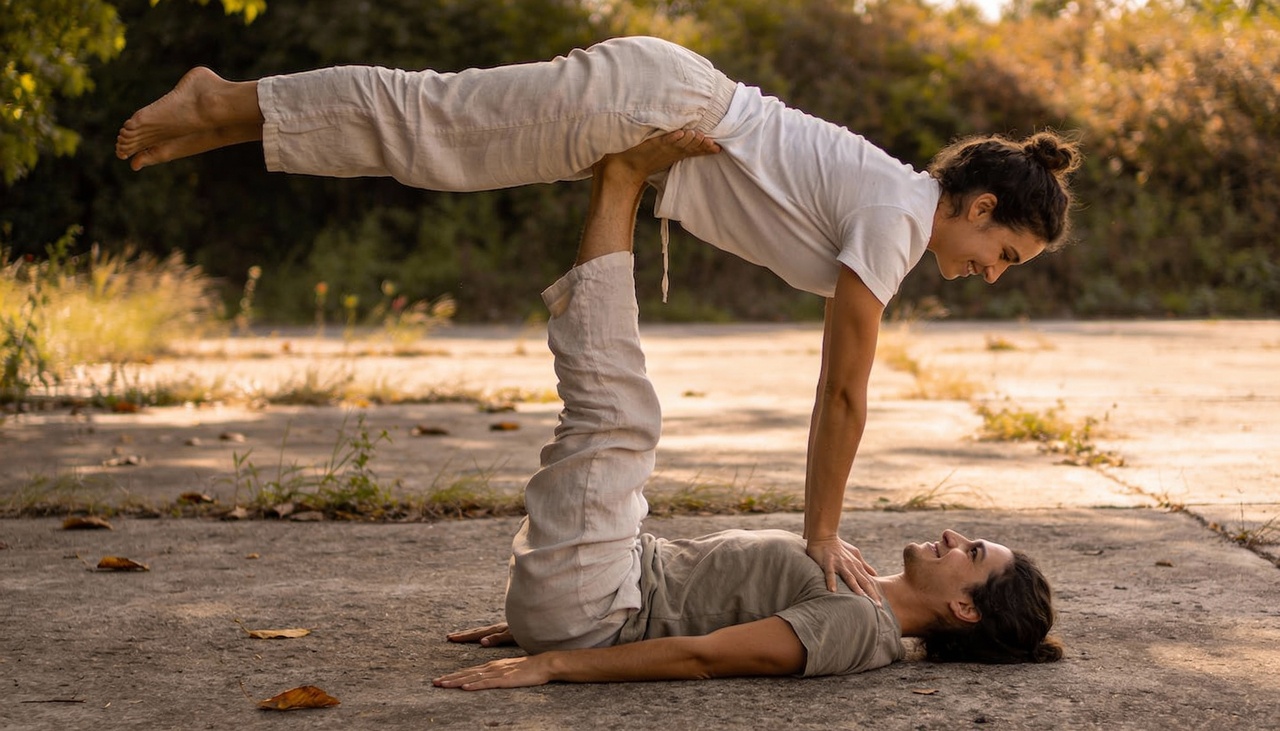 De modo geral, o yoga combina posturas físicas, técnicas de respiração e exercícios de concentração