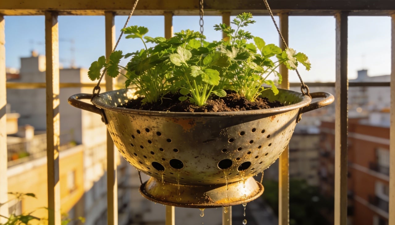 Adaptar um escorredor de macarrão para o cultivo de plantas é um processo simples que qualquer pessoa pode realizar em casa