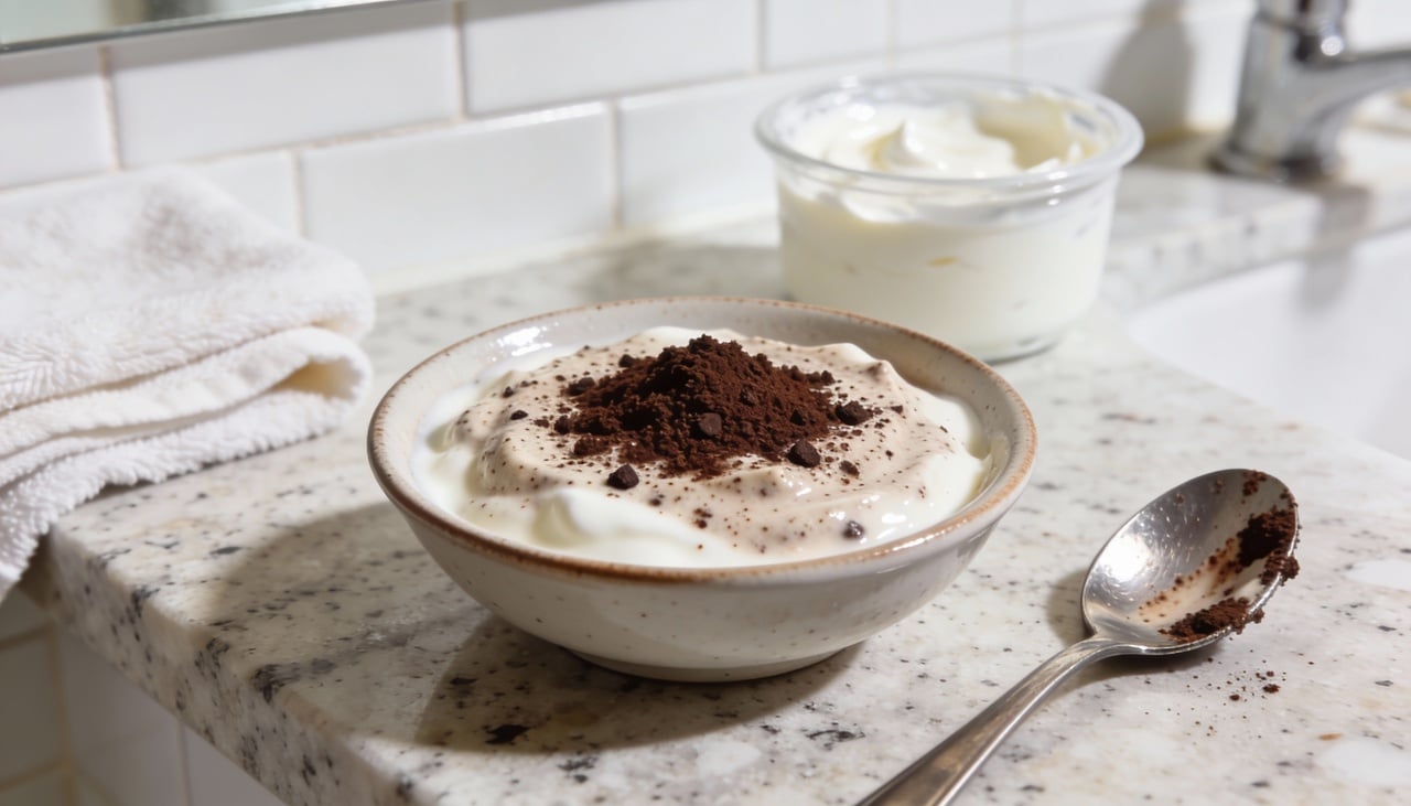 O iogurte natural contém ácido lático, um alfa-hidroxiácido (AHA) de ação hidratante e renovadora