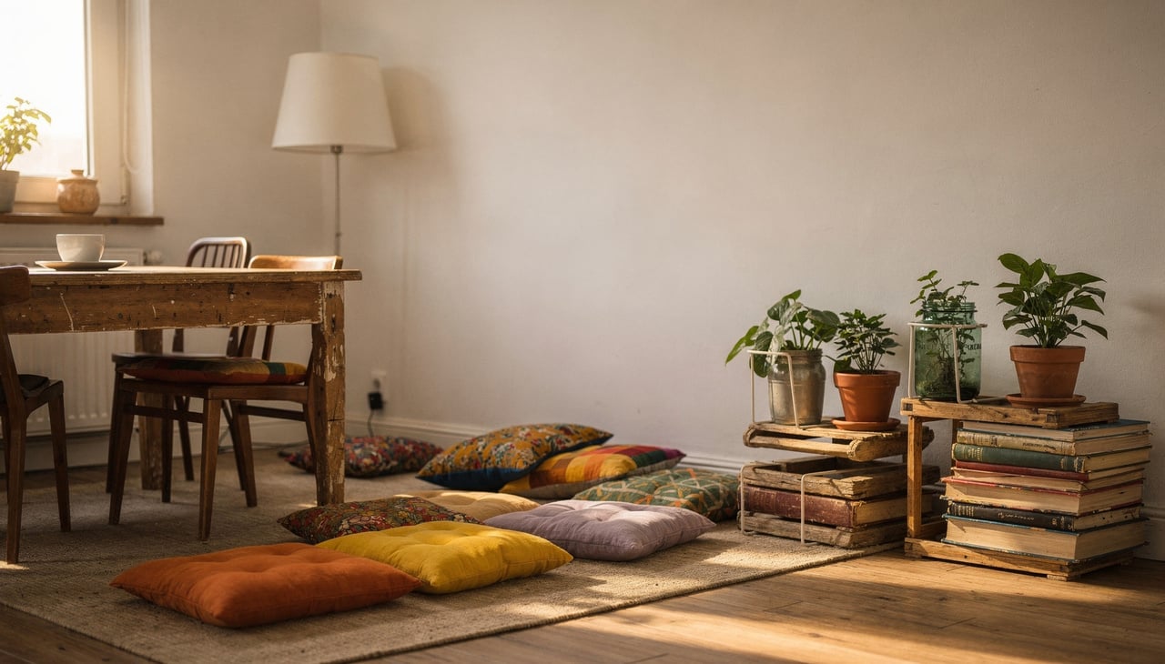 Um cantinho aconchegante é um espaço delimitado dentro da casa pensado para descanso, leitura, meditação ou atividades leves