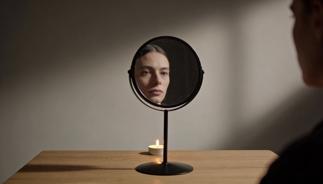 Esta técnica consiste em utilizar uma placa de vidro pintada de preto ou uma pedra escura polida para focar a visão profundamente