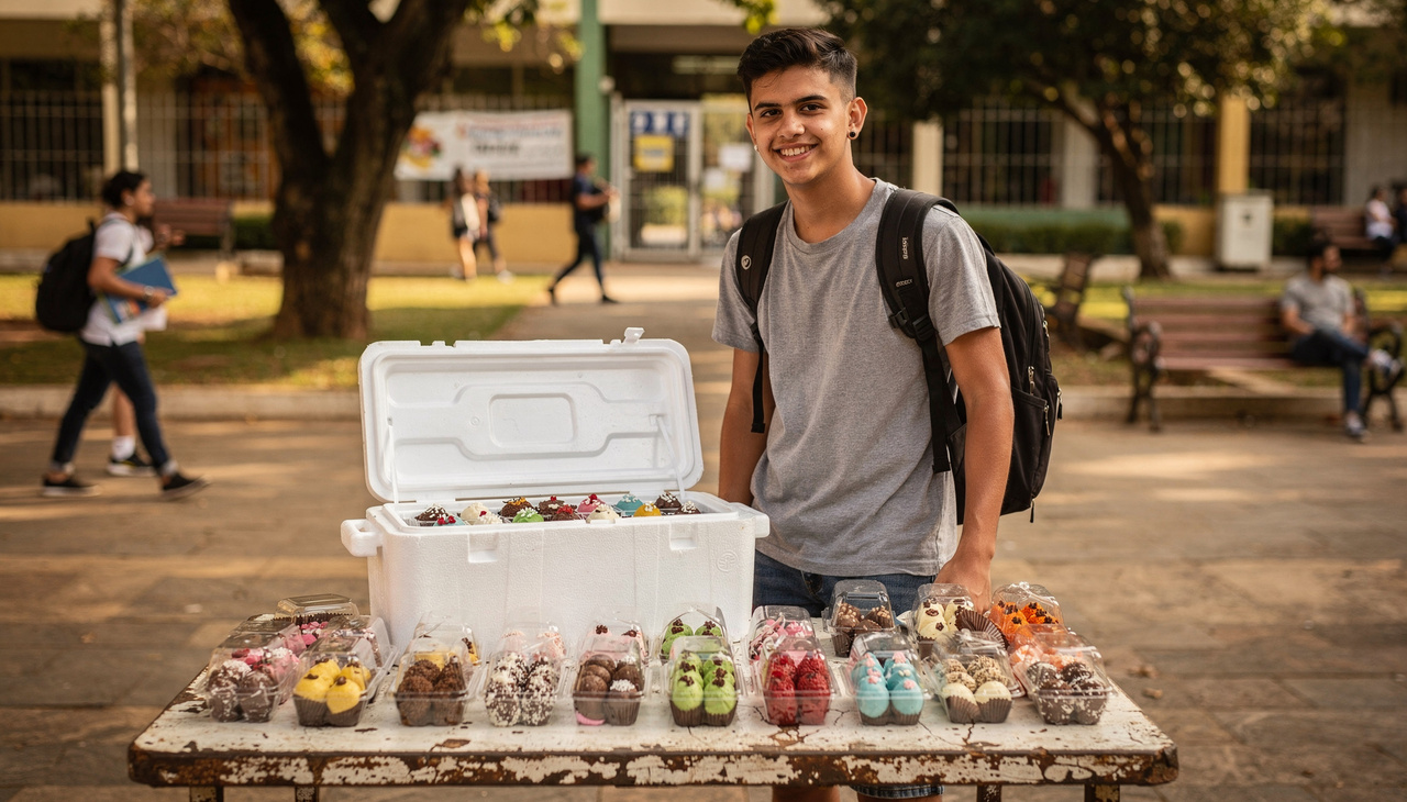 O uso de aplicativos de gestão financeira e planilhas simples ajuda o aluno a separar o dinheiro destinado à reposição de estoque do valor da mensalidade