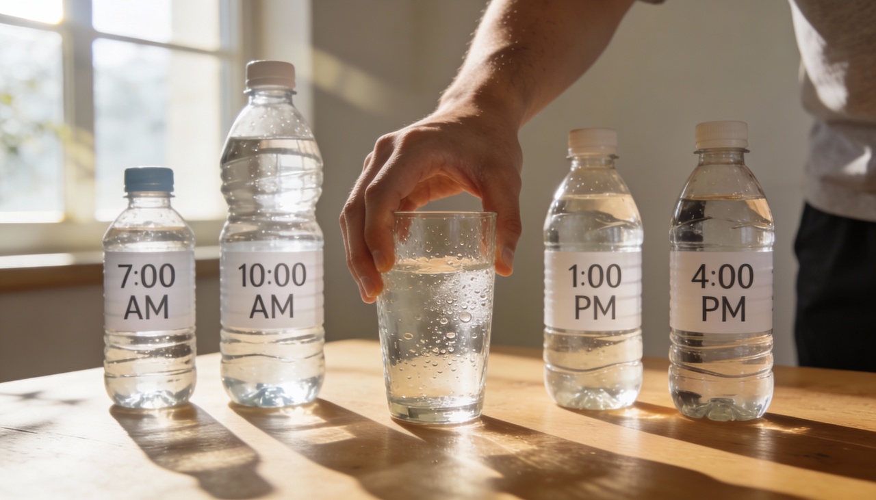 A meta de 2 litros de água por dia é usada como referência prática para um adulto saudável, em clima ameno e com atividade física moderada