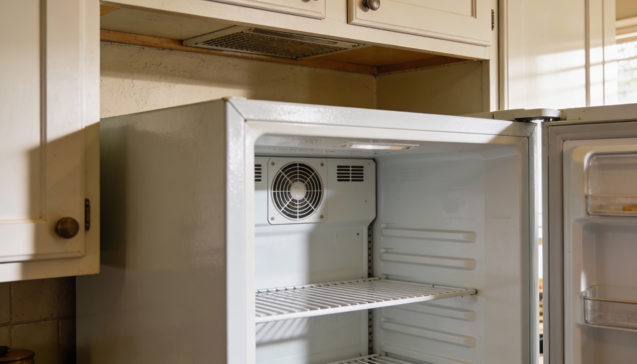 A geladeira retira o calor de dentro do compartimento e o libera na parte externa