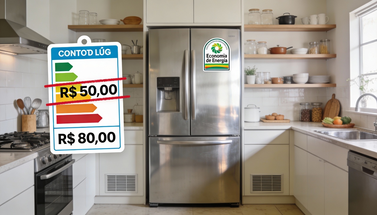 Para reduzir o consumo, o morador deve garantir que o ar circule livremente pelas laterais e pela parte traseira do equipamento