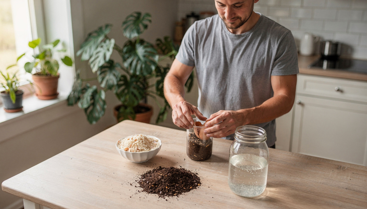 O processo de criação desse fertilizante exige apenas alguns itens básicos que promovem a nutrição profunda das raízes e o vigor das folhas