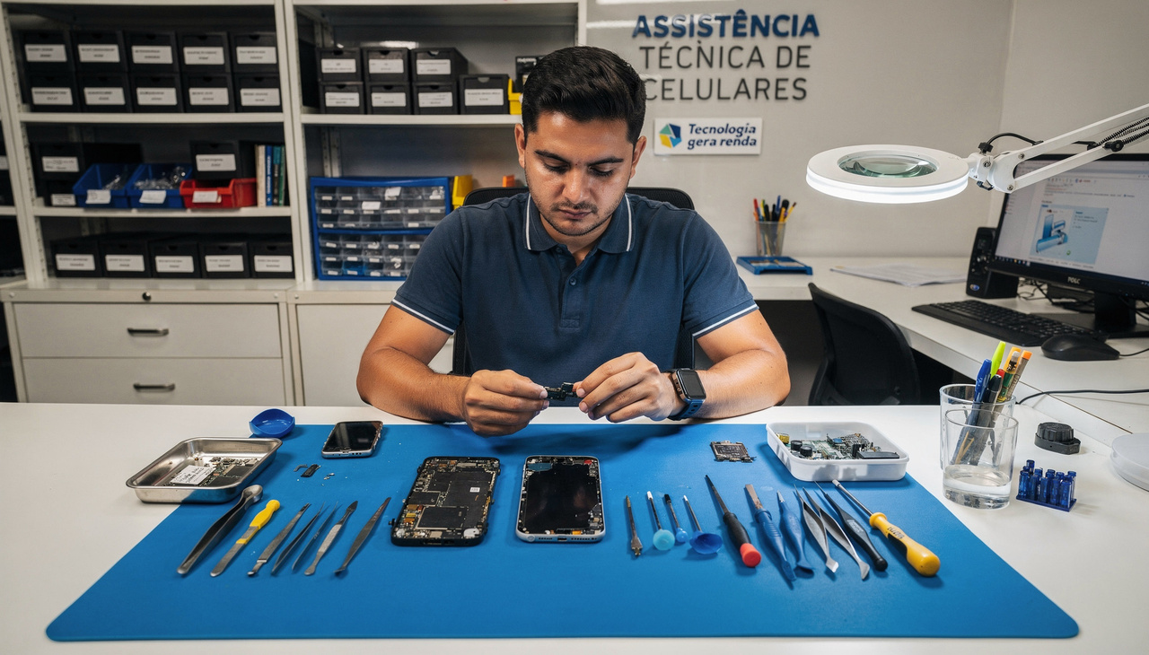 O técnico calcula a margem líquida subtraindo o valor do componente e os impostos do preço total cobrado ao consumidor final