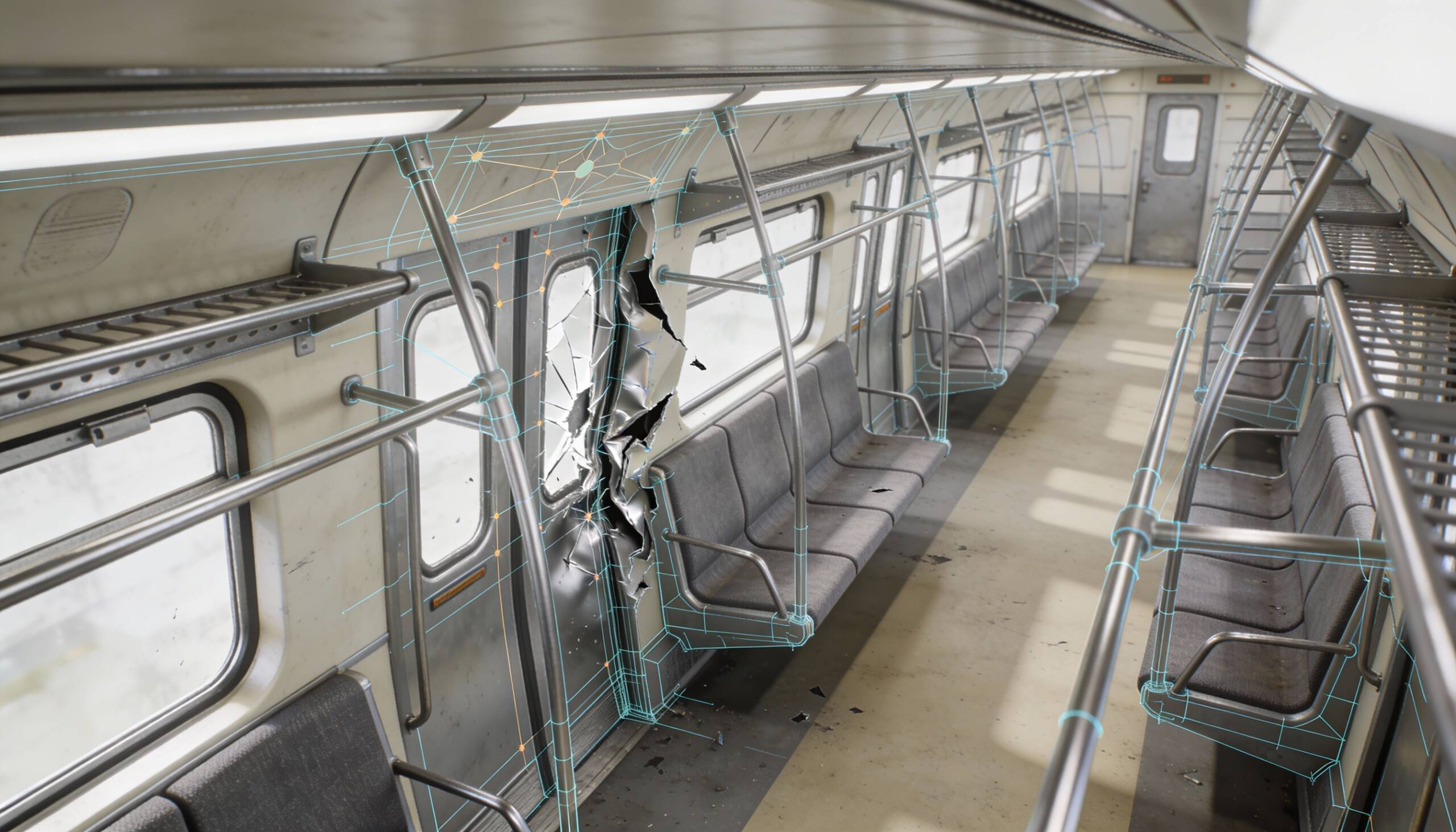 Os trens são projetados com sistemas de segurança passiva que funcionam melhor quando os passageiros têm liberdade de movimento