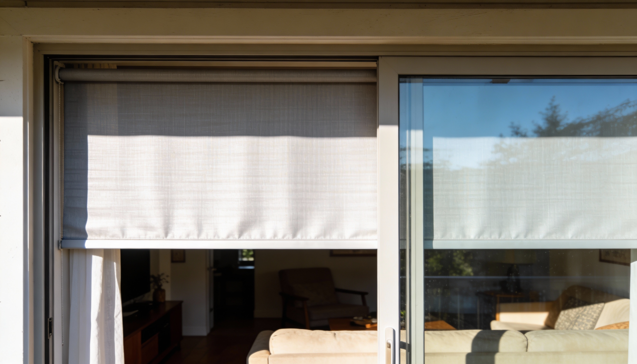 As cortinas térmicas funcionam como uma barreira física contra a radiação infravermelha que atravessa o vidro e aquece os móveis e o piso interno