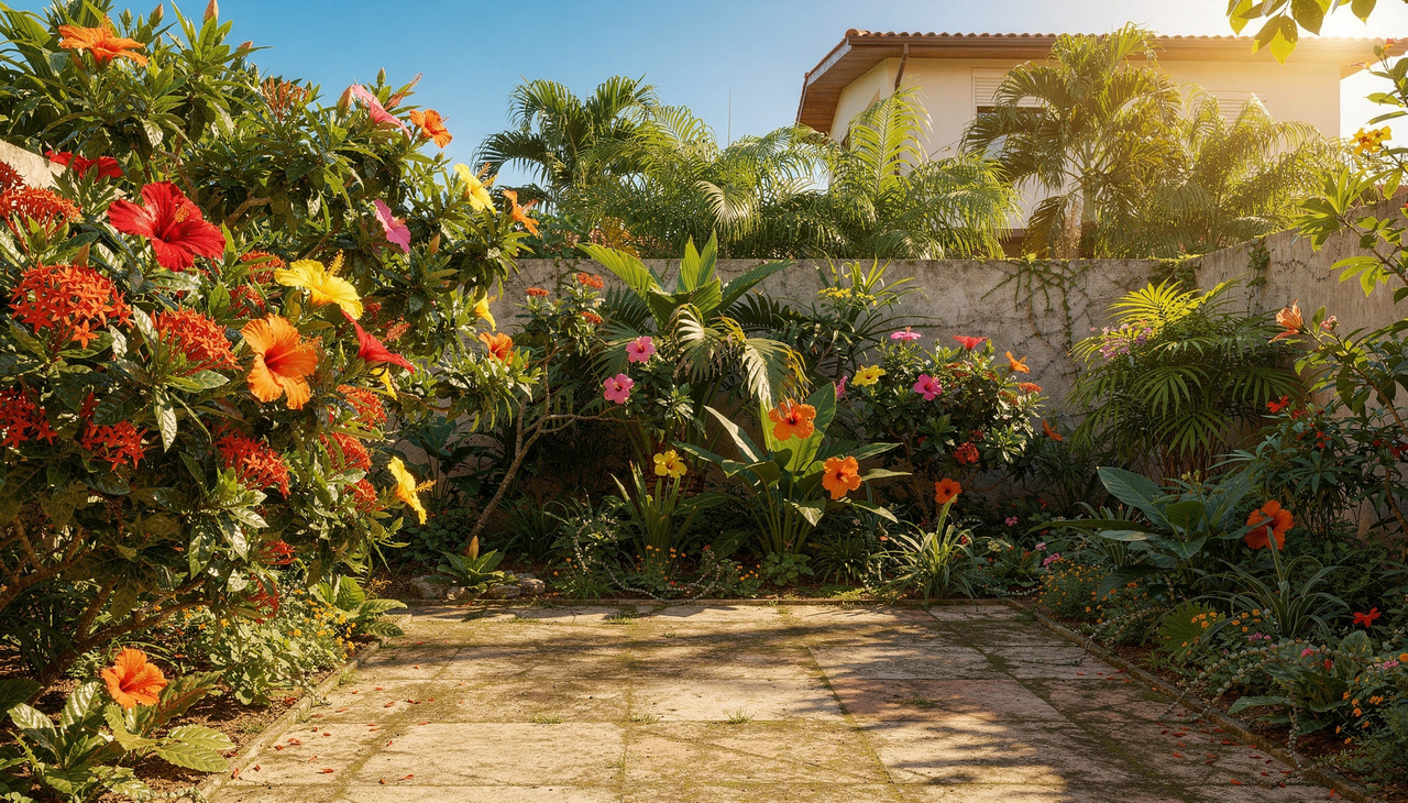 Jardins que recebem sol pleno durante boa parte do dia exigem plantas especialmente adaptadas à luminosidade intensa