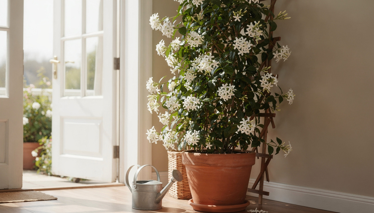 Outro ponto que conquista é o crescimento vigoroso que preenche rapidamente treliças, pérgolas ou cercas deixando tudo verde e florido em poucos meses