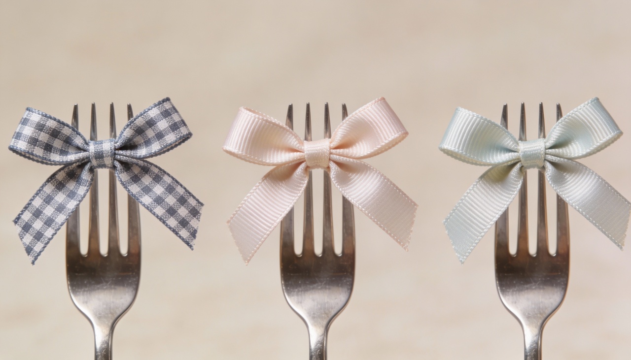 Para iniciar o processo, você precisa selecionar uma fita de espessura fina ou média que se ajuste bem aos vãos dos dentes do talher escolhido