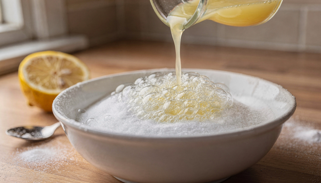 A combinação funciona muito bem para desentupir ralos removendo acúmulos leves de gordura e resíduos orgânicos