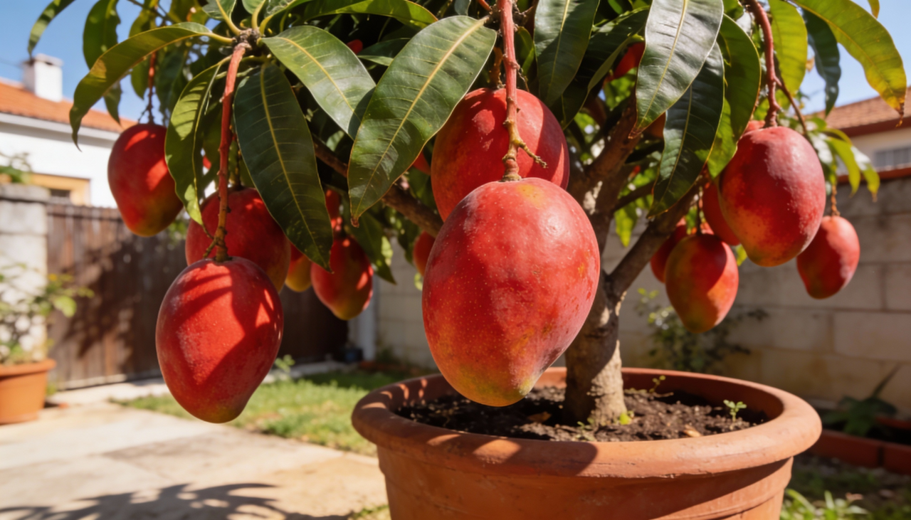 O solo desempenha um papel fundamental no crescimento saudável da sua mangueira palmer cultivada em vasos ou canteiros reduzidos