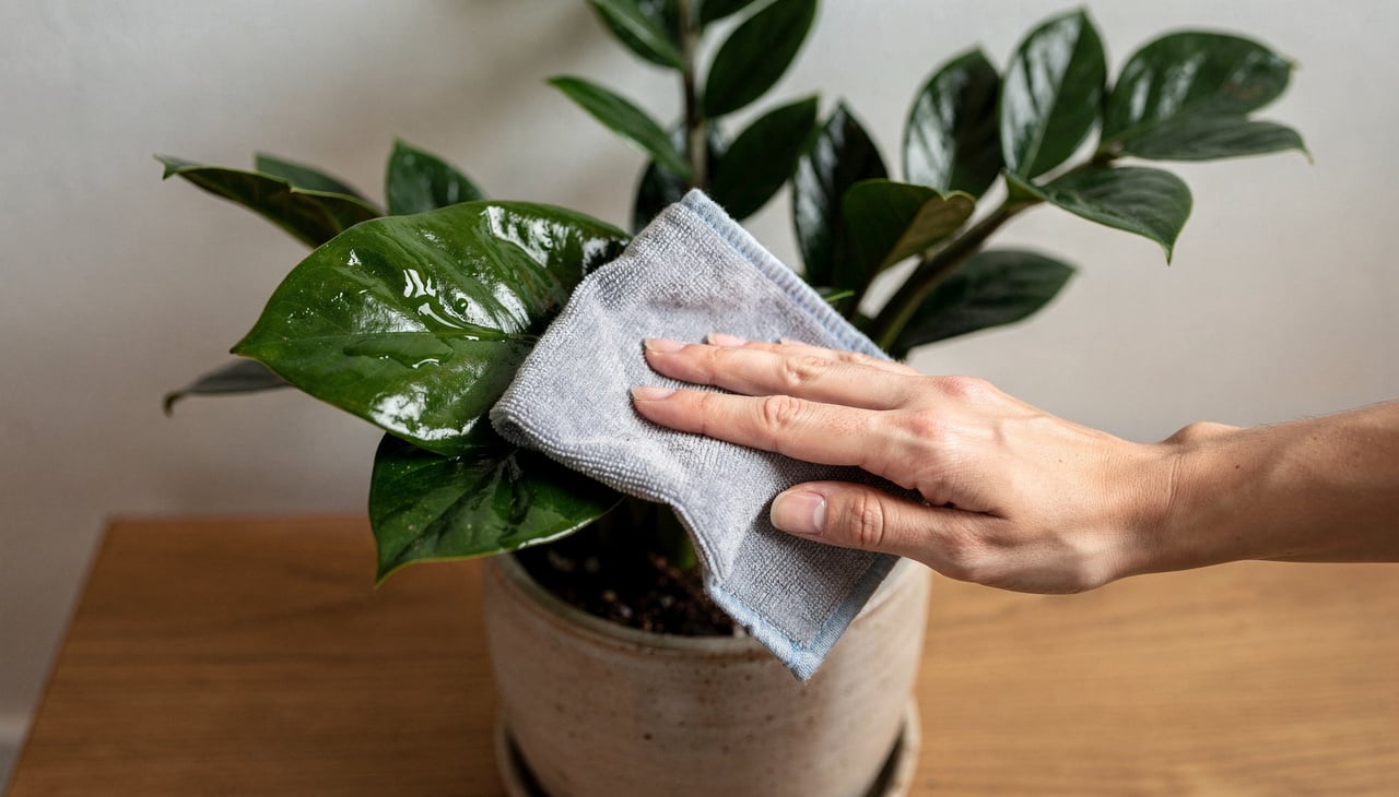 O uso do leite na jardinagem ajuda a criar uma camada protetora que impede o acúmulo rápido de sujeira e gordura