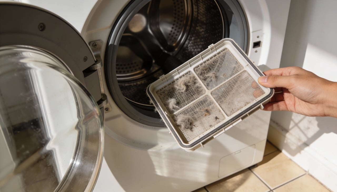 A frequência ideal de limpeza varia conforme o uso e o tipo de roupa lavada