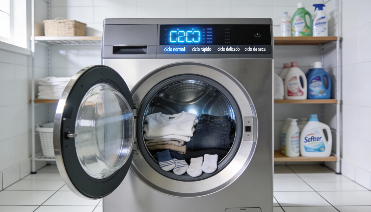 Os ciclos diferentes da máquina de lavar existem para adaptar o processo de limpeza às características de cada tipo de roupa