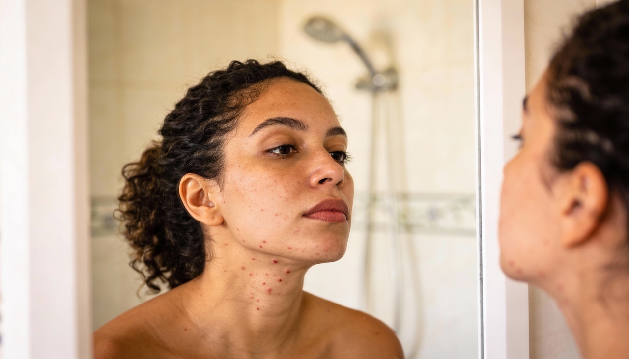 Produtos essenciais como filtro solar e maquiagem podem contribuir para o surgimento de espinhas quando não são adequados ao tipo de pele