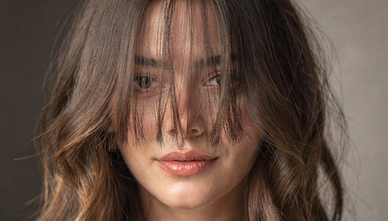 Caracterizado pelo caimento dividido ao meio, esse visual é mais curto no centro e se alonga gradualmente para moldar o rosto