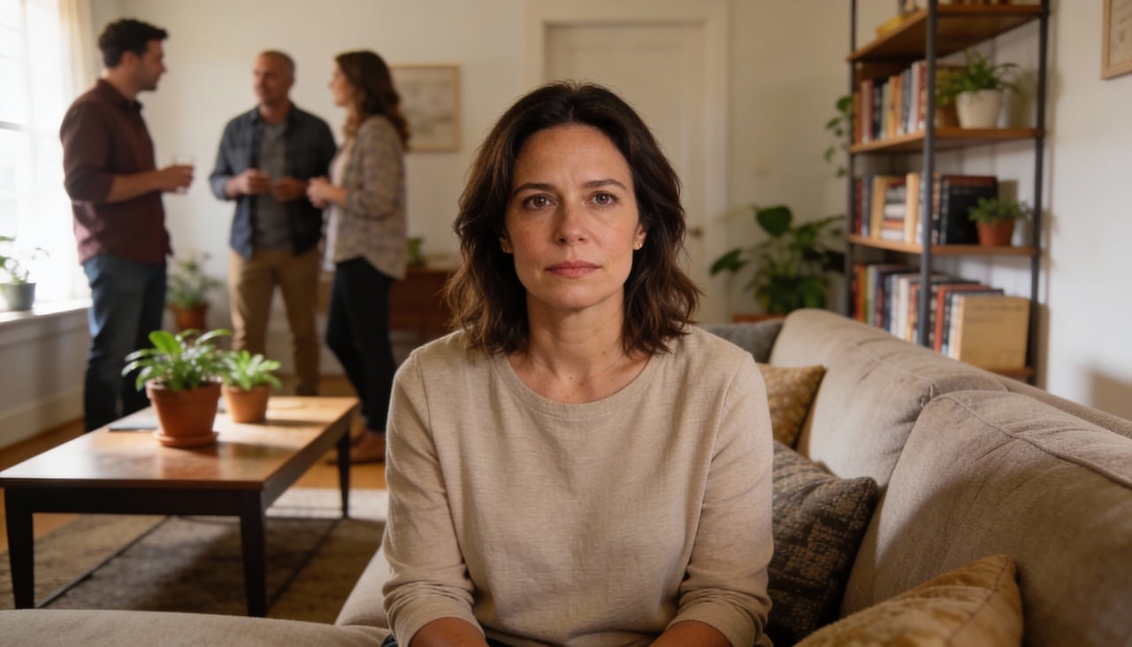 A expressão “se sentir sozinha mesmo acompanhada” indica um descompasso entre presença física e presença emocional