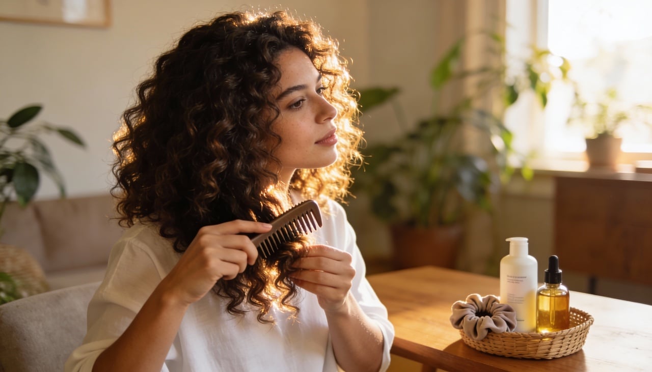 O cuidado doméstico é a base da manutenção de um cabelo cacheado bem cuidado