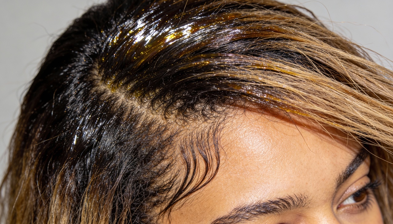 Nos cabelos lisos, a oleosidade tende a “escorrer” com mais facilidade da raiz até as pontas, já que o fio é mais reto