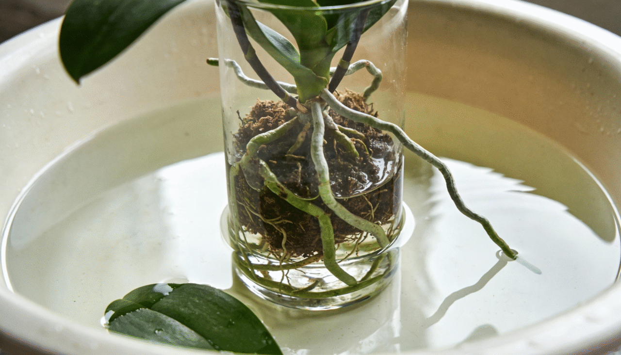 O tempo perfeito varia ligeiramente conforme a espécie, mas a regra geral é mergulhar o vaso em água por 15 a 20 minutos