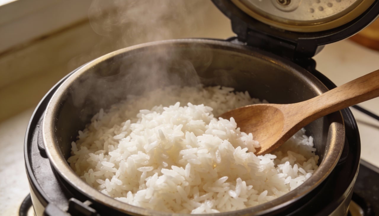 Antes de adicionar a água, você precisa refogar o arroz com um pouco de gordura até que os grãos fiquem levemente translúcidos