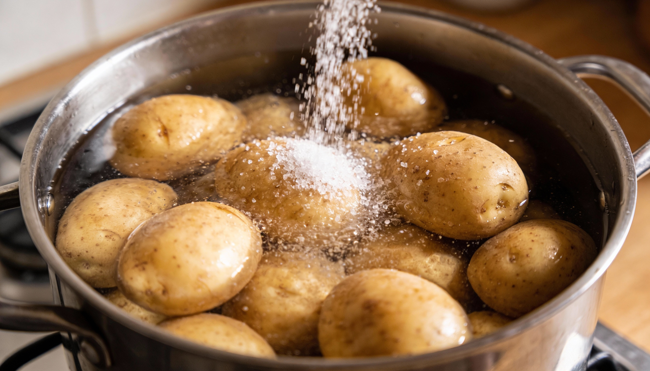 Chefs profissionais em restaurantes de alto nível seguem método específico testado por décadas que garante batatas cozidas impecáveis