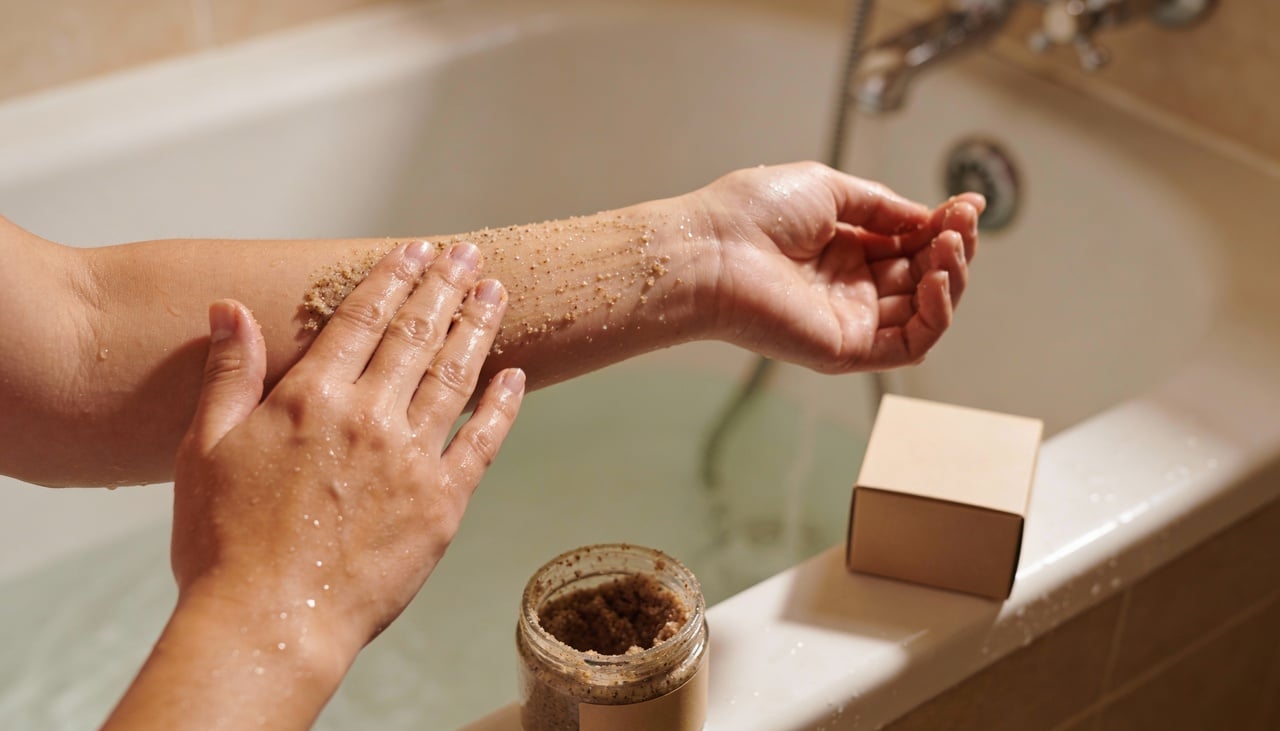 O esfoliante caseiro de açúcar mascavo com óleo de coco é uma mistura simples, feita em casa, unindo um agente esfoliante e um óleo vegetal