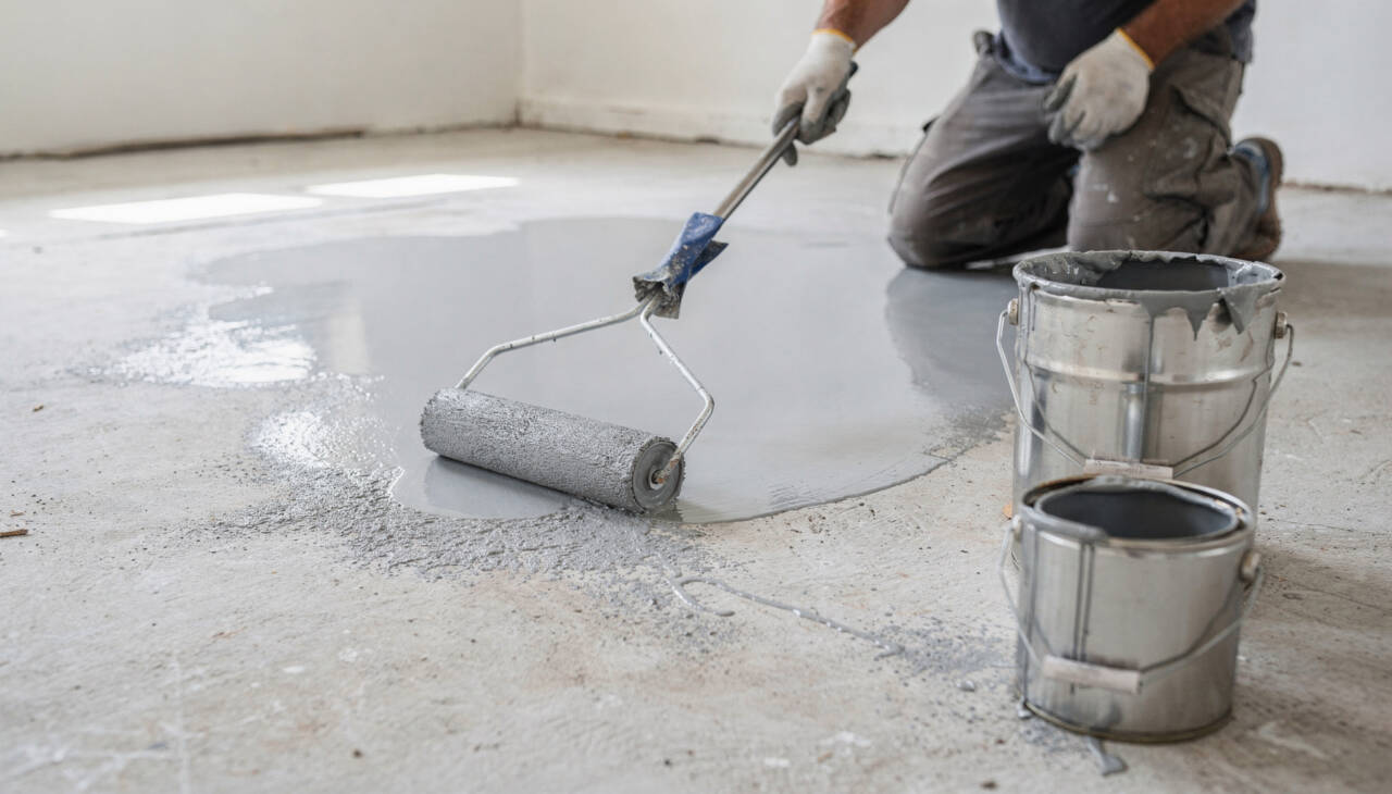 O investimento em renovação com tinta epóxi representa uma fração do custo de instalar piso novo