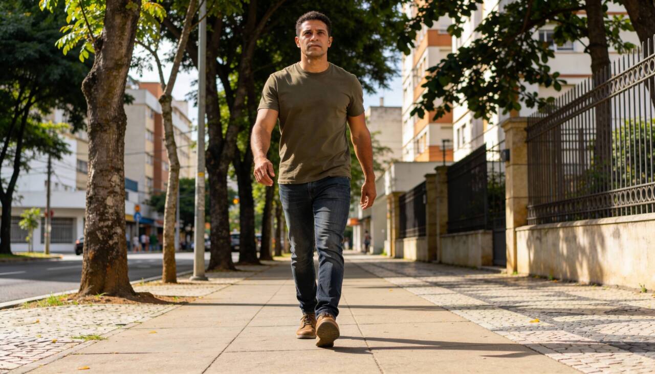 O ritmo das passadas indica o nível de urgência ou tranquilidade de um indivíduo em sua rotina diária habitual