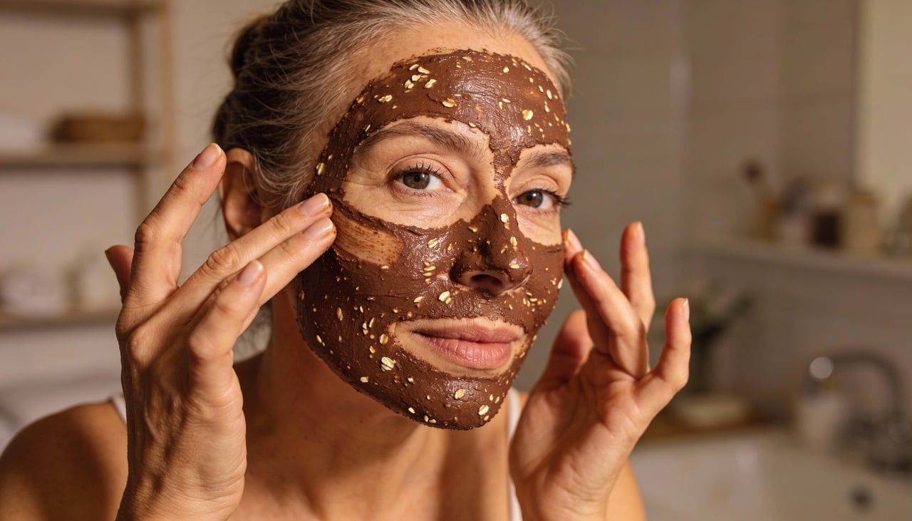 A aveia contém beta-glucanas, que auxiliam na retenção de água e na formação de um filme hidratante protetor, preservando a barreira cutânea