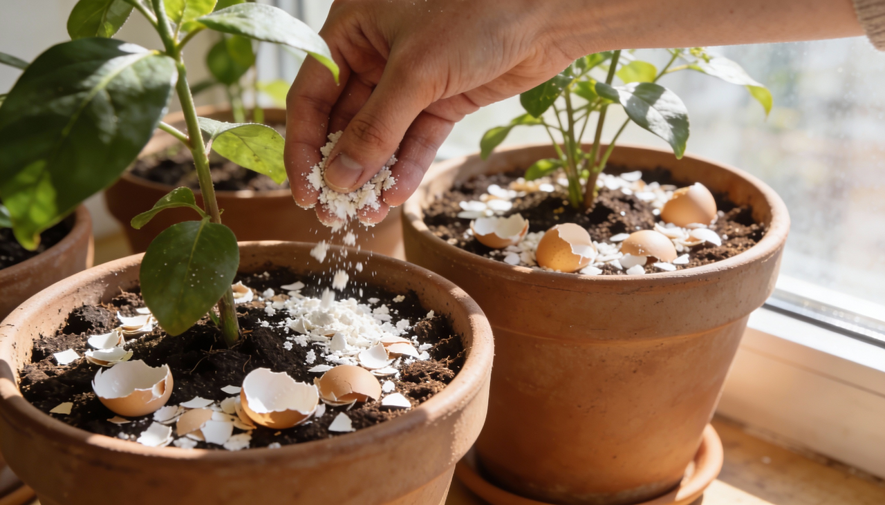 Aquelas garrafas de gargalo estreito e jarras com fundo difícil de alcançar podem ser limpas perfeitamente usando cascas de ovo