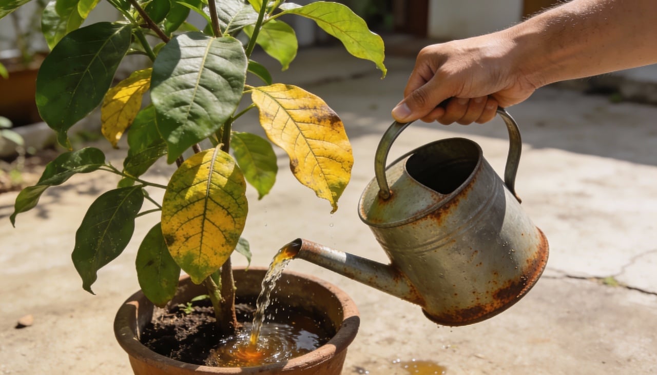 O ferro é fundamental para a produção de clorofila, aquela substância que deixa as folhas verdes e permite que a planta faça fotossíntese corretamente