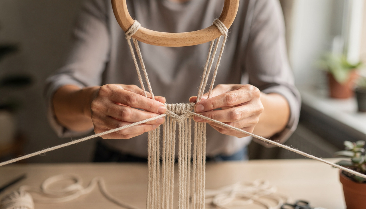 A seleção correta do barbante é o que realmente diferencia um trabalho amador de uma peça de nível profissional vendida em lojas de decoração de alto padrão