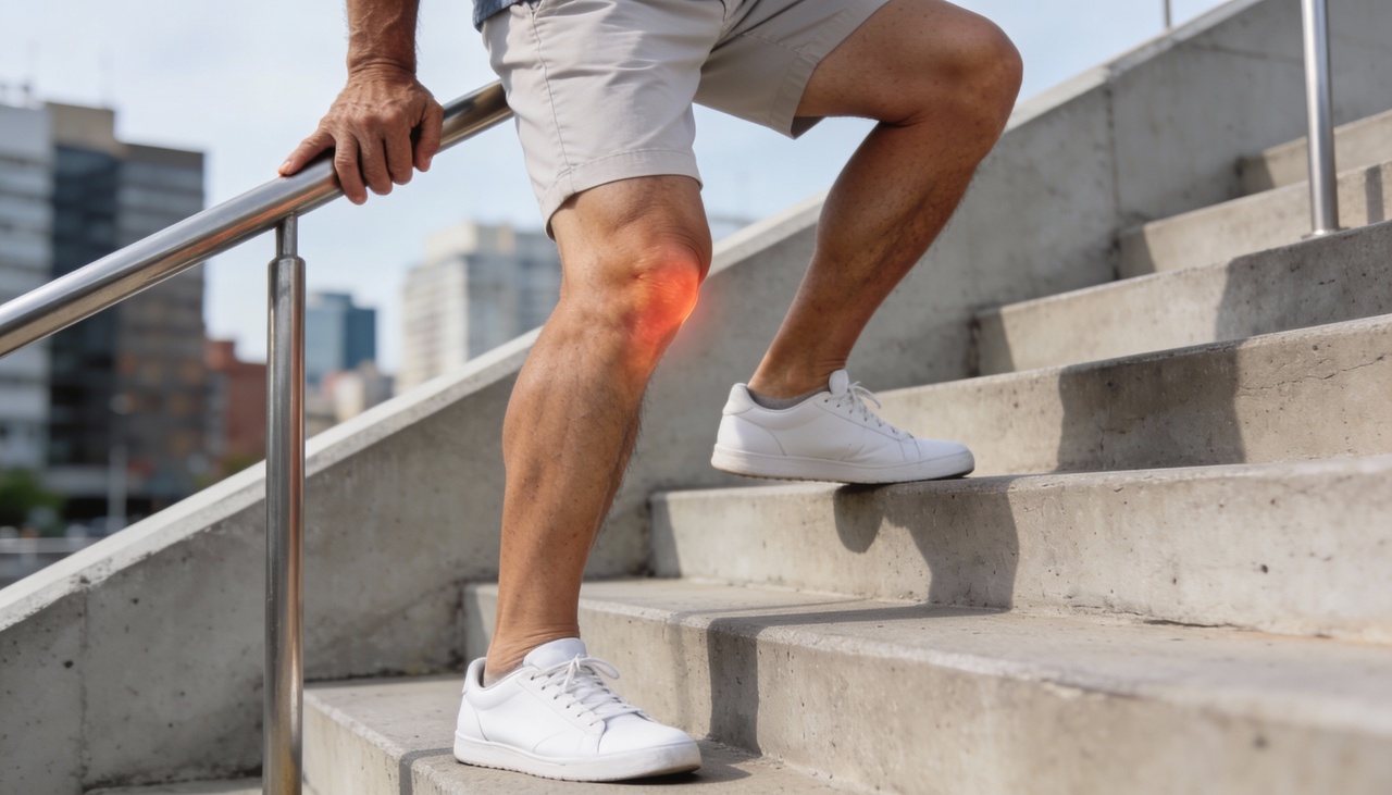 O joelho suporta boa parte do peso do corpo e participa de quase todos os movimentos de locomoção