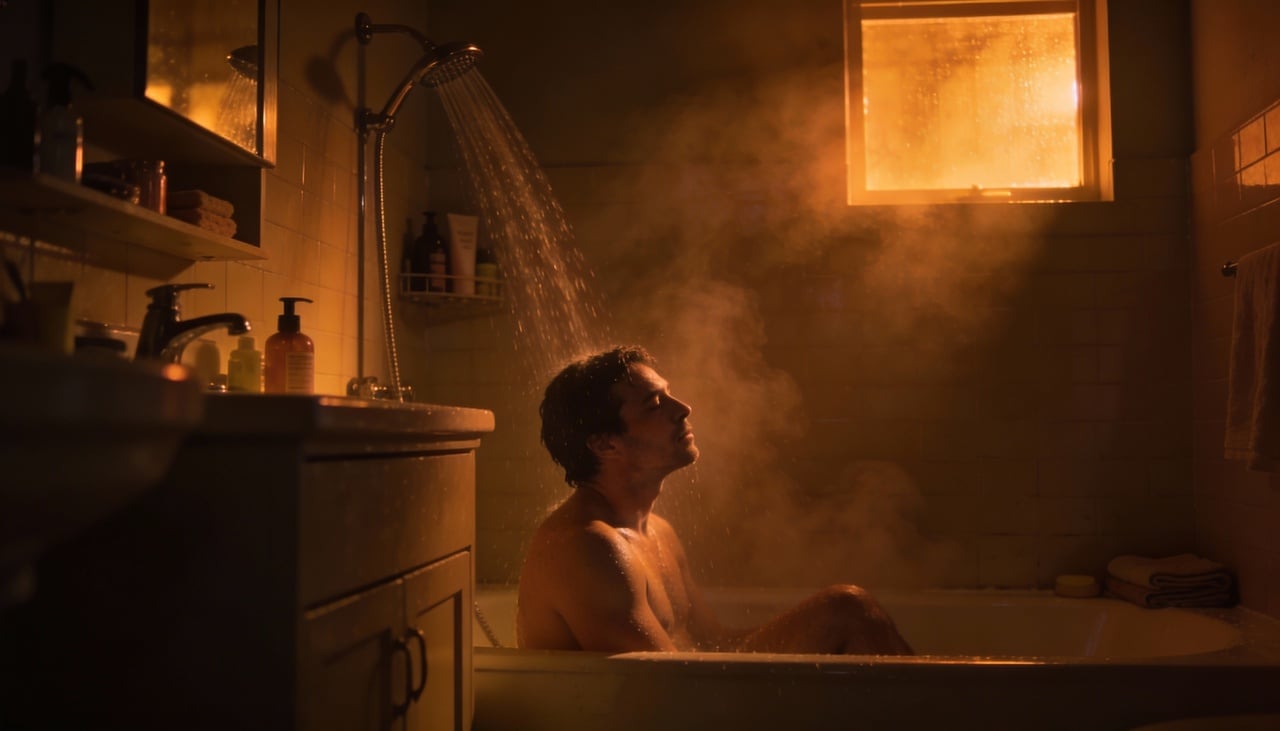 Tomar banho à noite funciona como um ritual de descompressão que ajuda a criar uma separação clara entre as atividades do dia e o momento de descanso