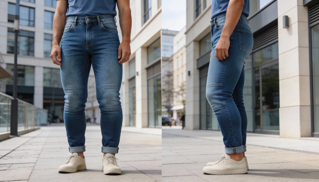 A expressão jeans barrel descreve um modelo de jeans em que o corte cria um efeito de “barril” nas pernas
