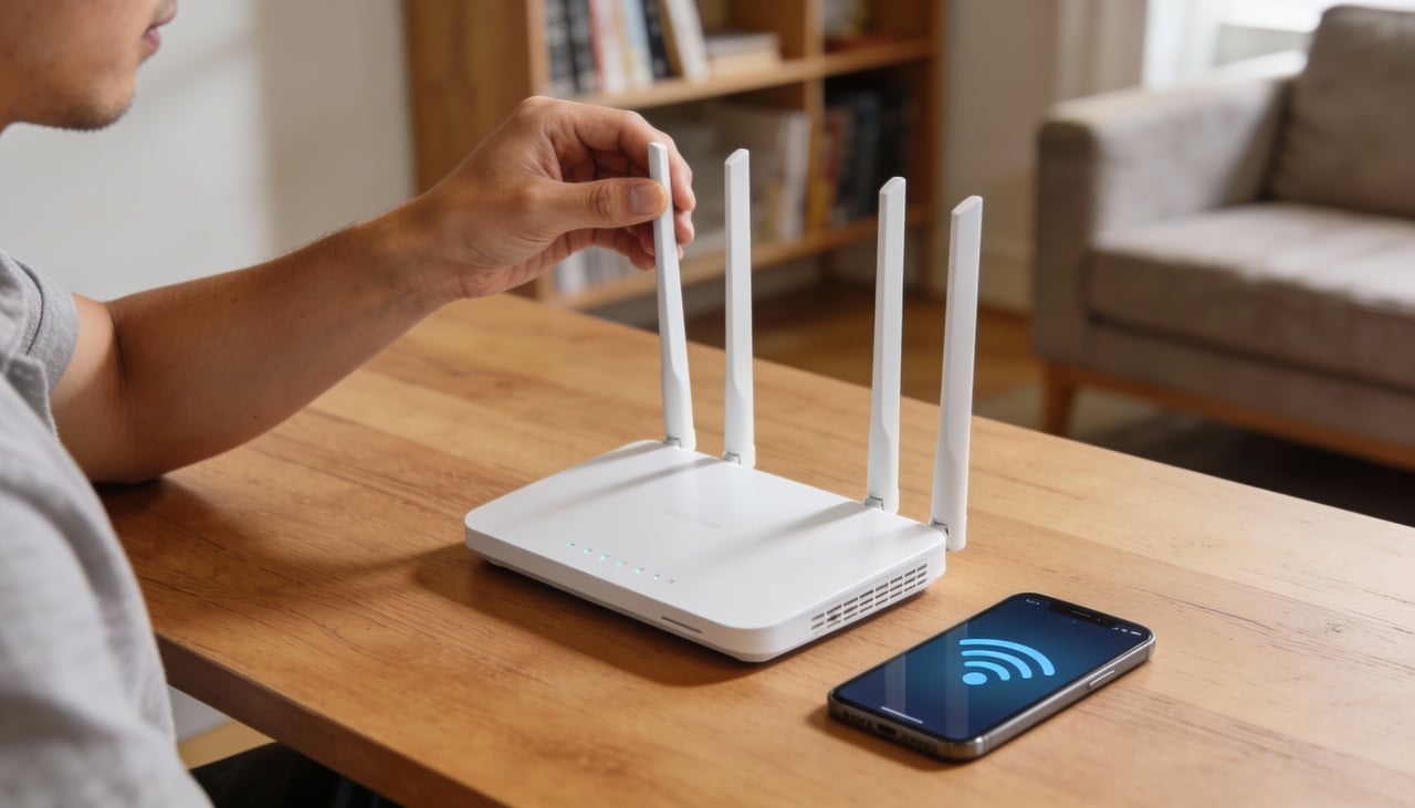 O sinal do Wi-Fi se espalha como ondas de rádio, então a posição do aparelho é fundamental para evitar pontos cegos