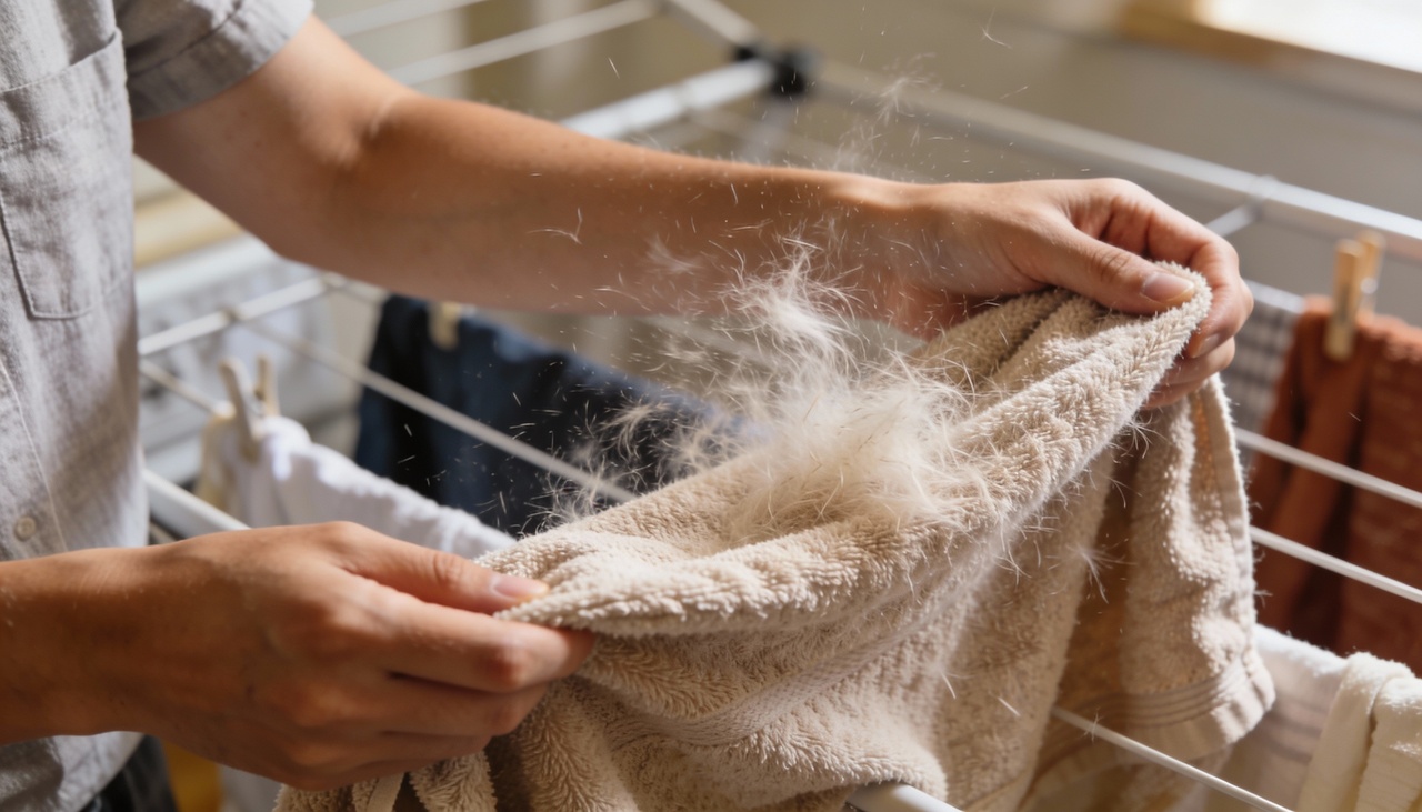 Quando a roupa seca e fica rígida, significa que o tecido perdeu temporariamente a maciez natural durante a secagem
