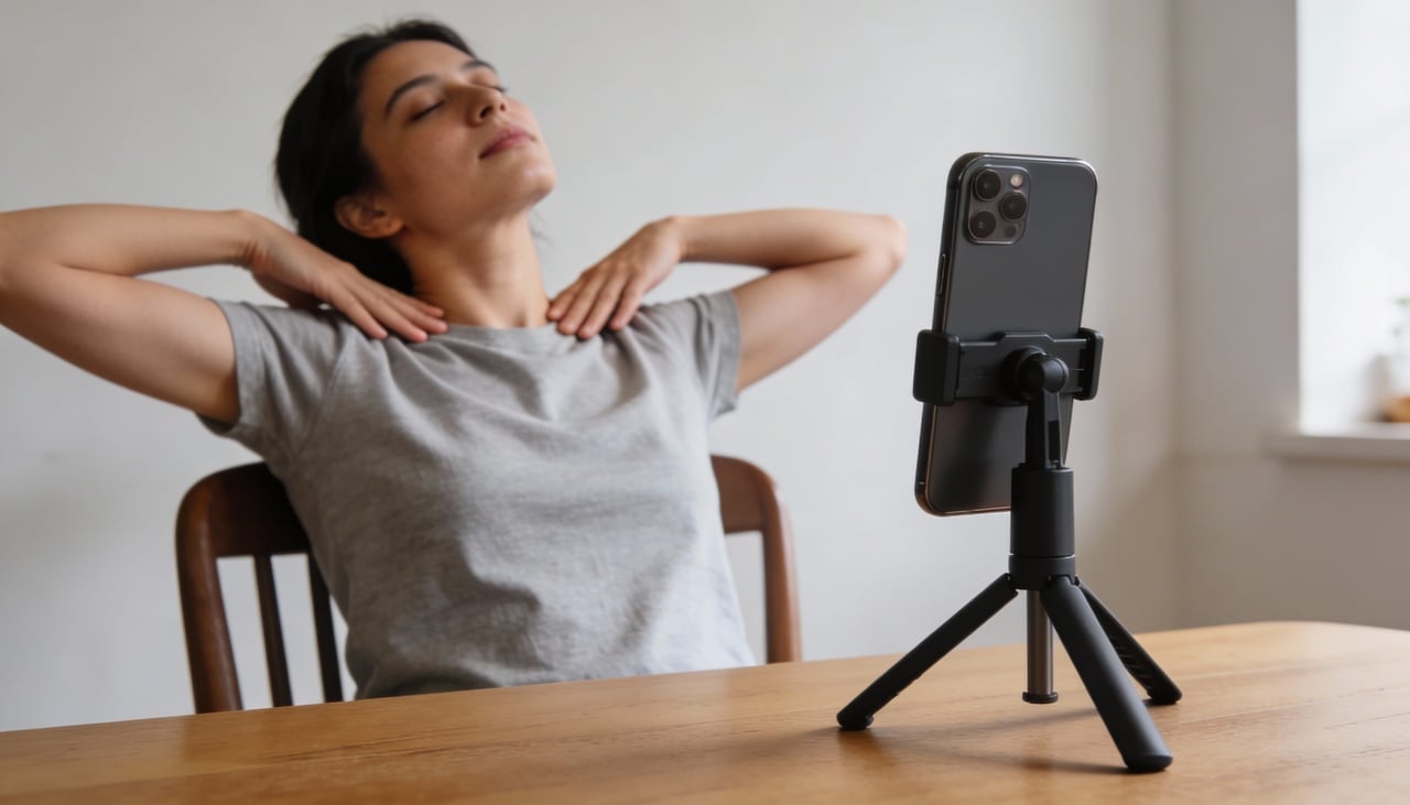 A inclinação excessiva da cabeça para olhar a tela gera uma pressão absurda nas vértebras cervicais