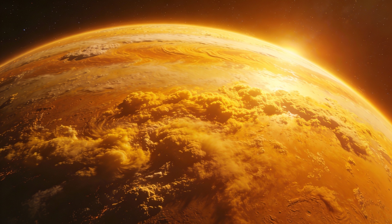 Vênus realiza um movimento de rotação retrógrada, o que significa que ele gira no sentido horário quando observado do polo norte