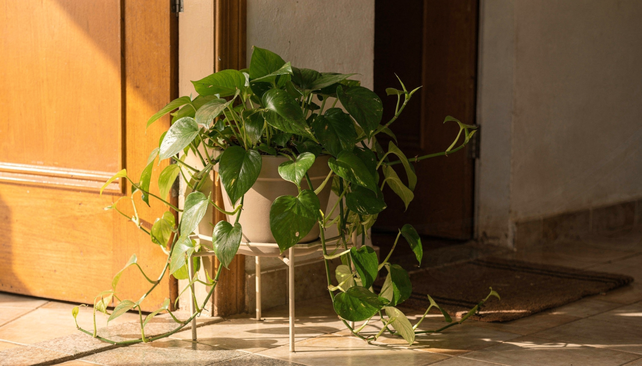 Jiboia perto da porta unindo tradição do feng shui e benefícios práticos para o lar