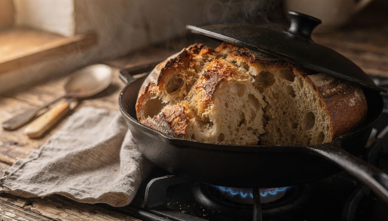 Misture três xícaras de farinha de trigo, uma colher de chá de sal, uma colher de sopa de açúcar e uma colher de sopa de fermento biológico seco