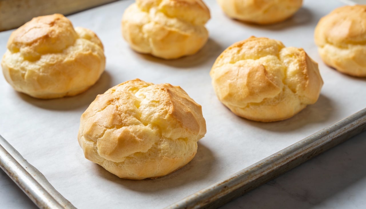 Para iniciar o processo, o cozinheiro separa as gemas das claras com bastante cuidado para não comprometer a aeração da massa final