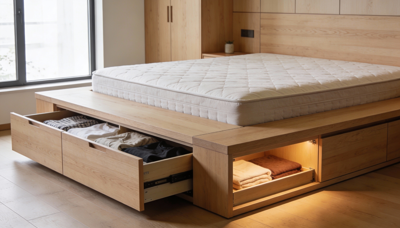 Essas camas oferecem um suporte mais firme para o colchão e garantem uma estética limpa ao ambiente