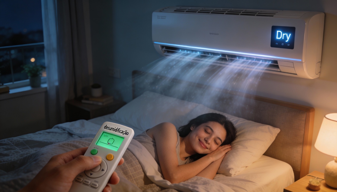 O uso do modo Dry no quarto é mais indicado quando o principal desconforto vem da umidade elevada, e não de temperaturas extremas